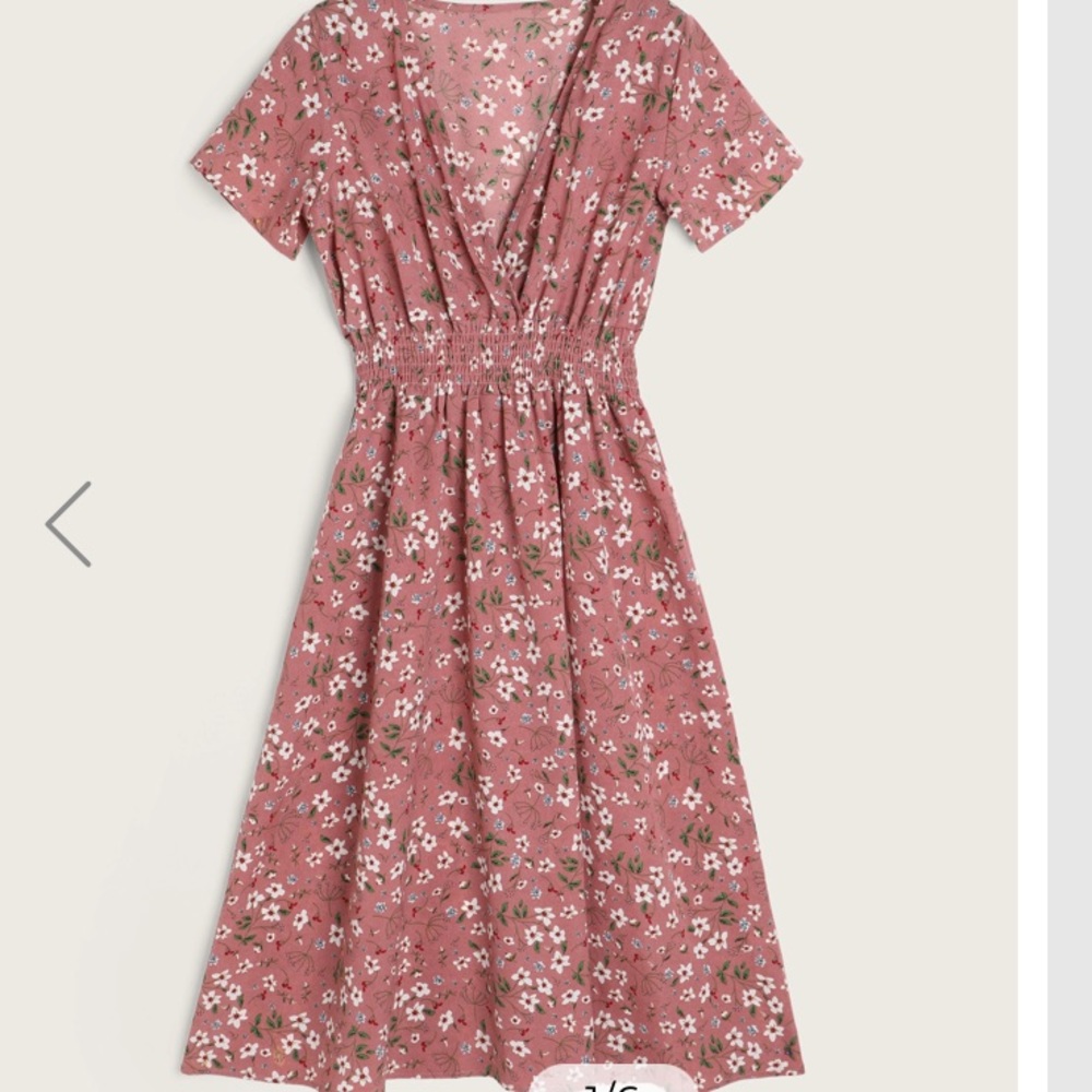 NWOT Shein Smocked Floral Midi Dress S